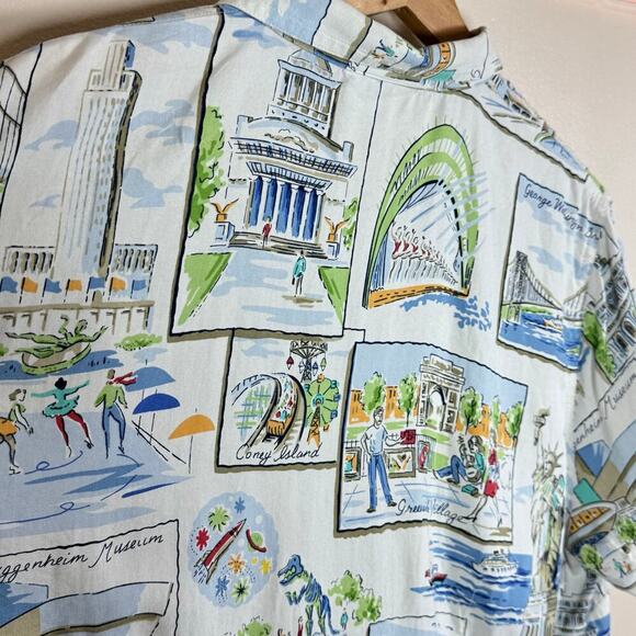 VTG plus Size women’s Button Down Blouse Novelty Print New York Liz Claiborne - Picture 7 of 11